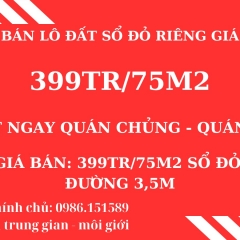 bán lô đất rẻ nhất, đẹp nhất An Lão- giá chỉ 399Tr- sổ đỏ chính chủ