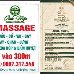 Massage Khiếm Thị Thủ Đức - Massage Đầu, Cổ Vai Gáy, Bấm Huyệt Thư Giãn