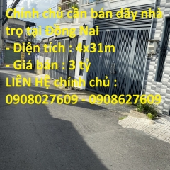 Chính chủ cần bán dãy nhà trọPhường An Bình, Tp Biên Hòa, Tỉnh Đồng Nai