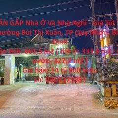 BÁN GẤP Nhà Ở Và Nhà Nghỉ - Giá Tốt Tại Phường Bùi Thị Xuân, TP Quy Nhơn, Bình Định