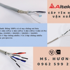 Cáp tín hiệu vặn xoắn Altek kabel/ Cáp đồng xi mạ 