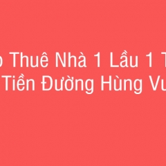 Cho Thuê Nhà 1 Lầu 1 Trệt Mặt Tiền Đường Hùng Vương