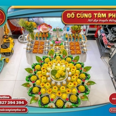 Mâm lễ cúng mụ cho bé trọn gói ở Cần Thơ. 