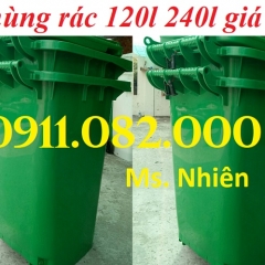 Hạ giá thùng rác nhựa, thùng rác 120l 240l 660l giá rẻ- thùng rác đủ màu-lh 0911082000