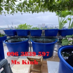 Thùng nhựa tròn nuôi cá, trồng rau, đựng hóa chất - 0963839597