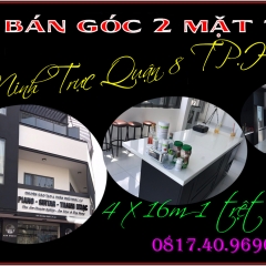 Nhà đẹp rẻ góc 2 mặt tiền 4 x 16m Bùi Minh Trực Q8 TP.HCM