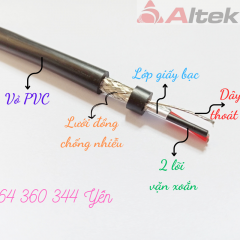 Cáp RS485 lõi xoắn 1pair chống nhiễu Altek Kabel